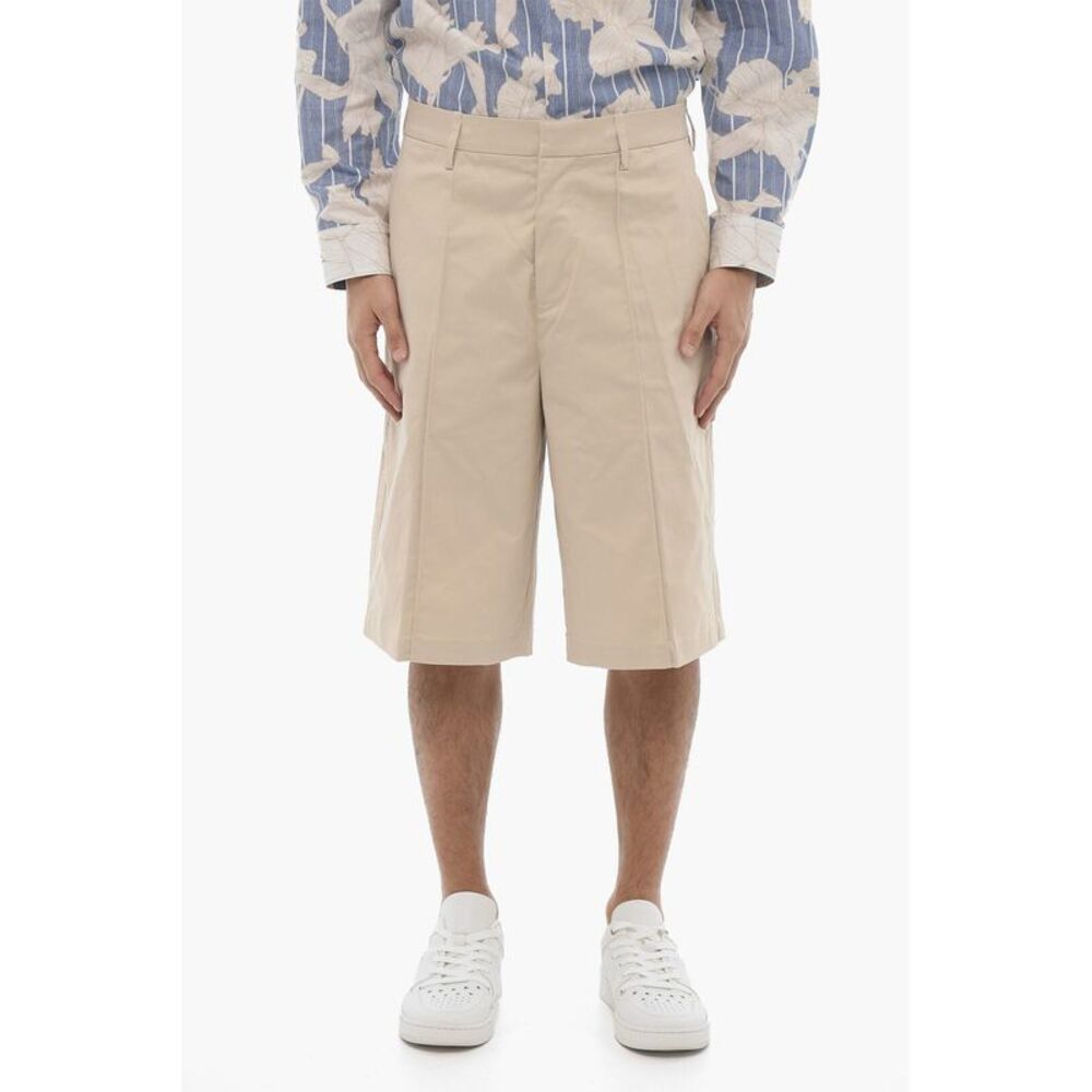 Straight-Fit Solid-Color Bermudas
